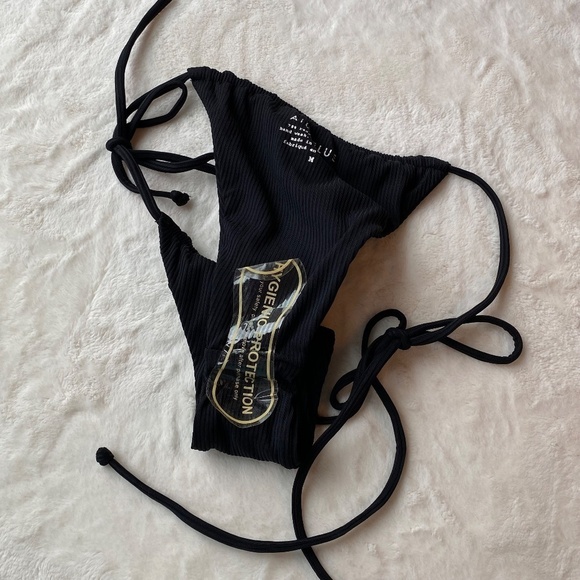 New! Aila Blue black cheeky string bikini bottoms 19538 - Picture 6 of 8